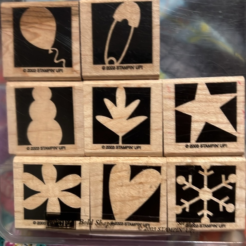Stampin' Up! Bold Shapes Wooden Stamp Collection